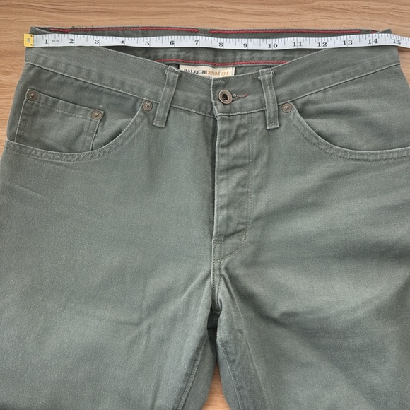 Slim Straight Men's Jeans in Dark Green - Picture 13 of 13